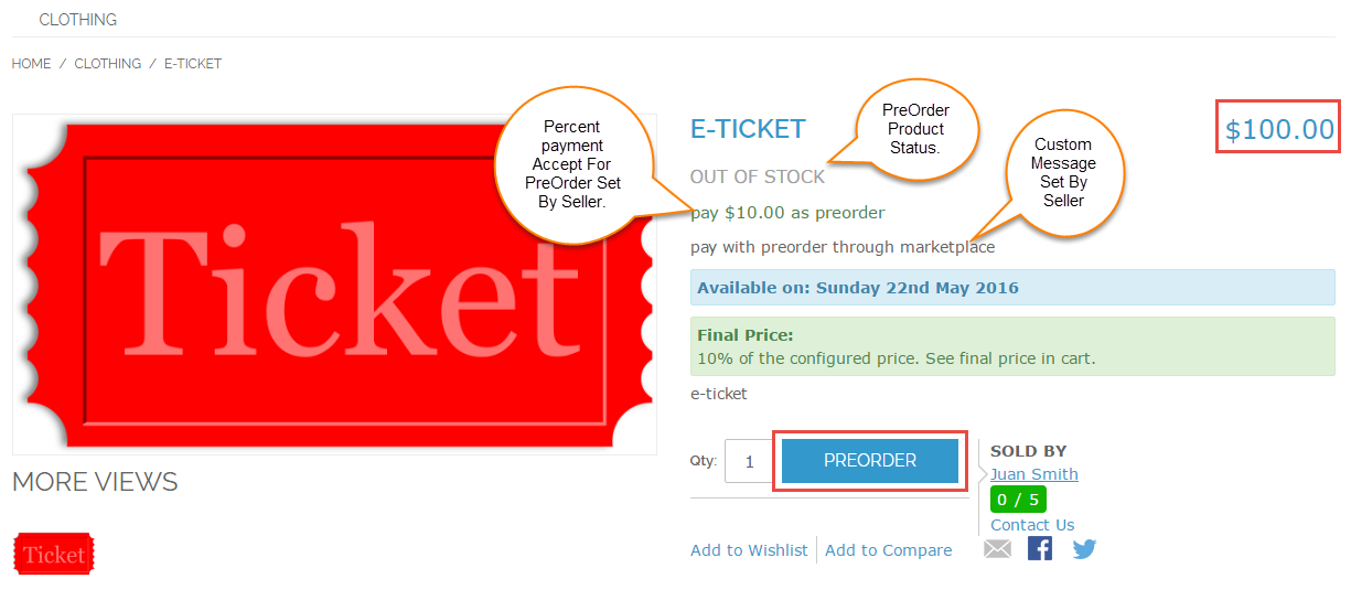 Customer End PreOrder Workflow