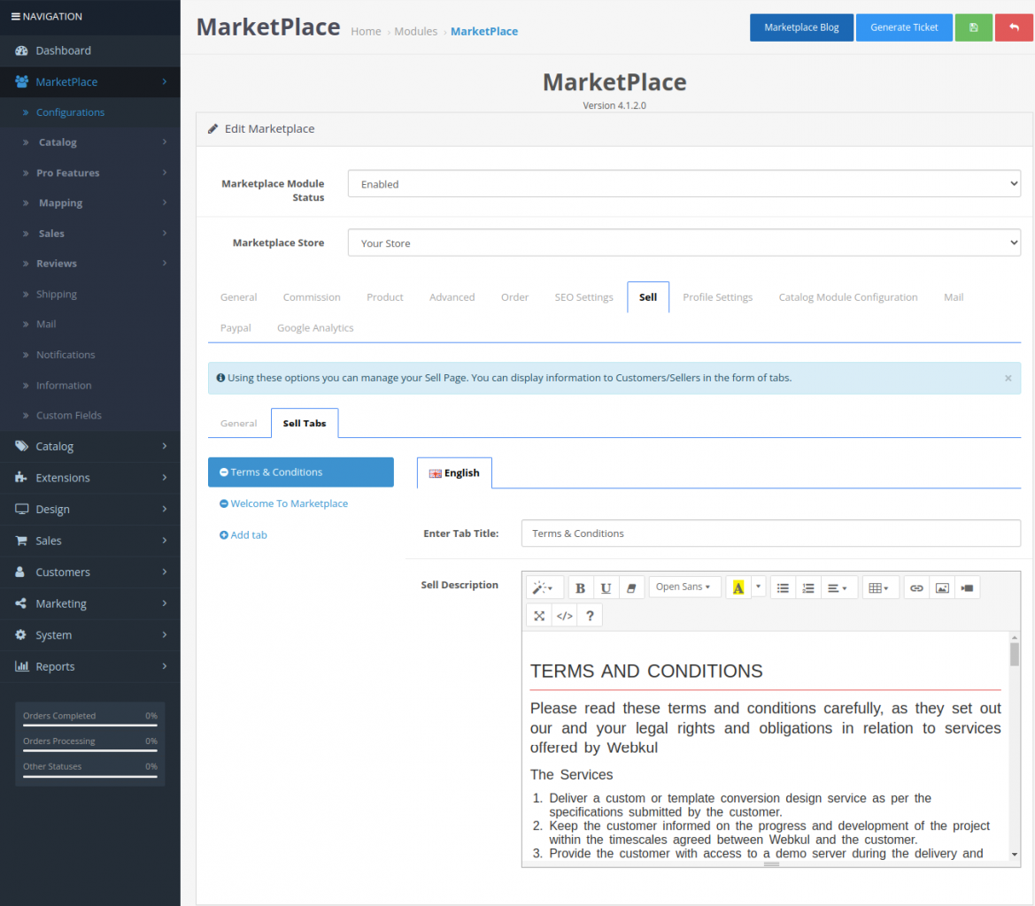 Opencart Marketplace Multi Vendor Module [User Guide]