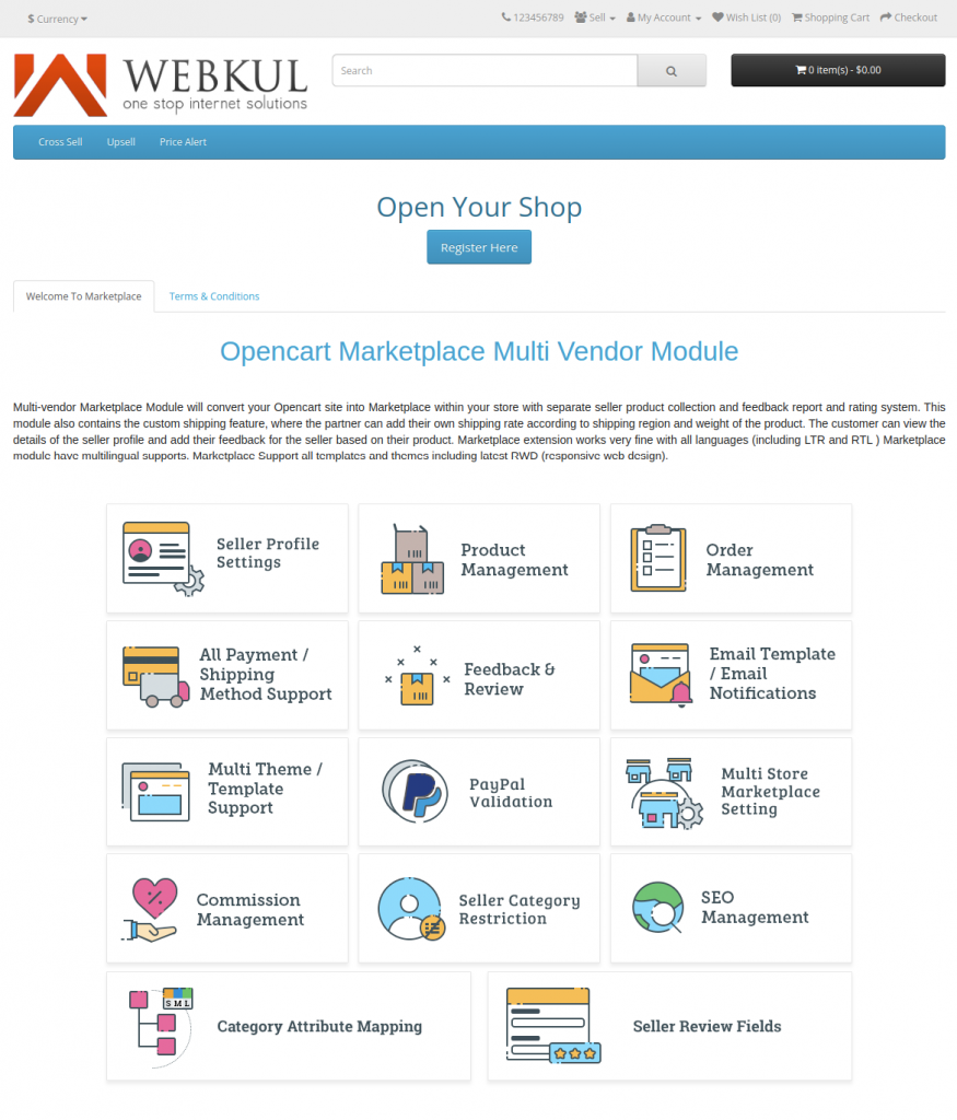 Opencart Marketplace Multi Vendor Module [User Guide]