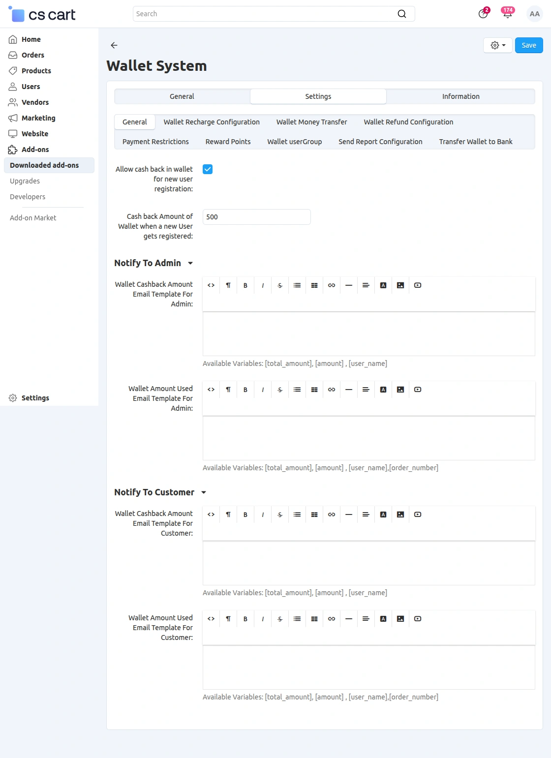 general configuration