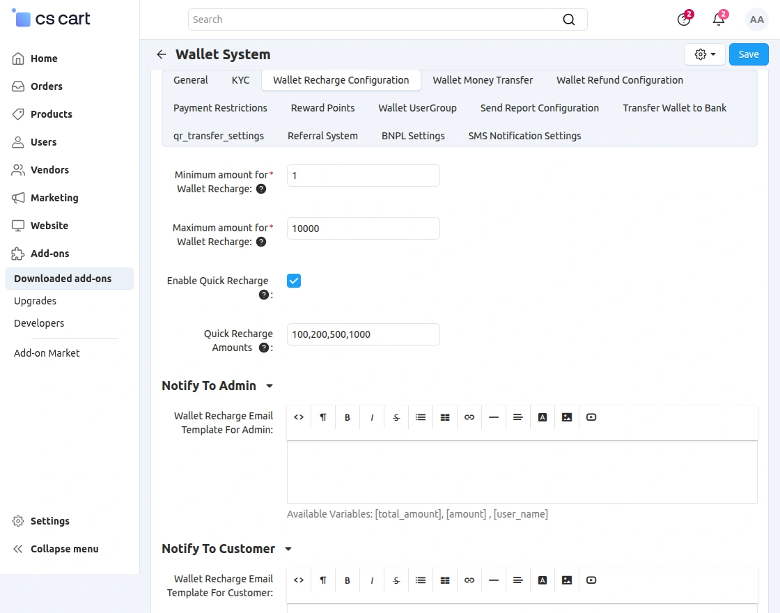 cs-cart-wallet-system-wallet-recharge-configuration