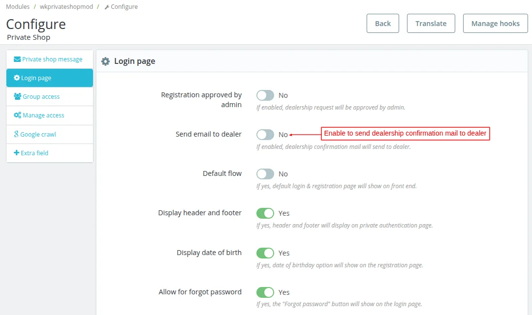 Send dealership confirmation mail to dealer