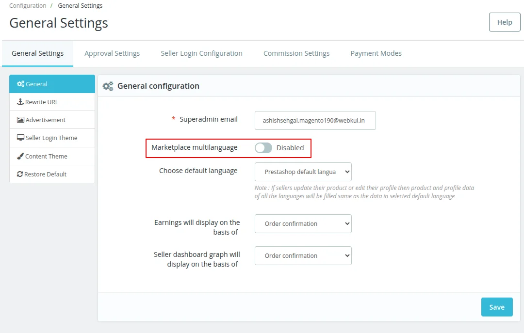 general configuration