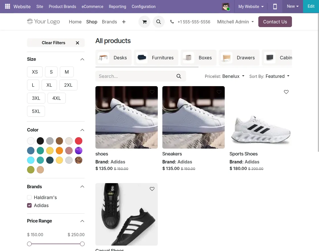 brand-based product filtering