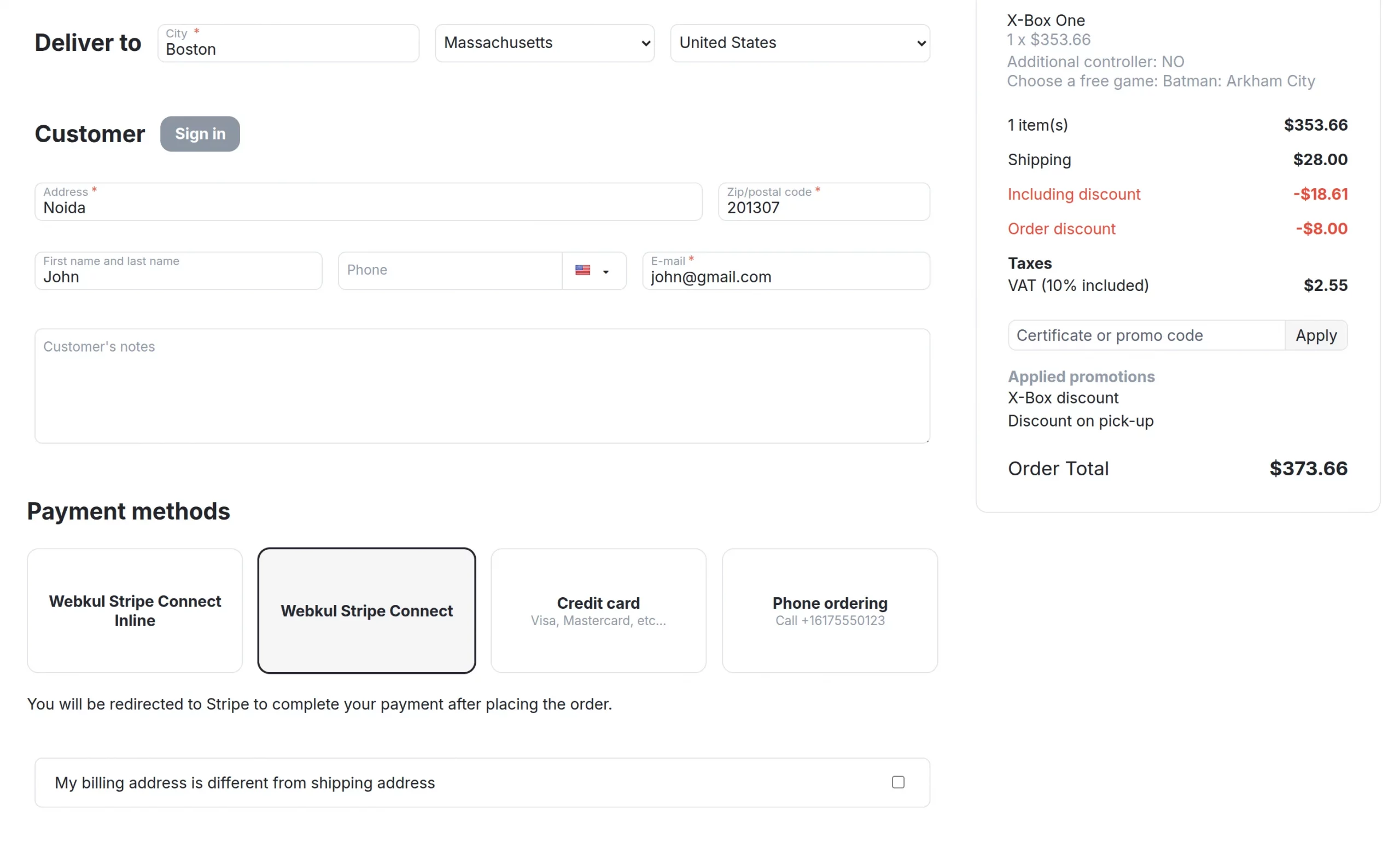 CS-Cart Stripe Connect Payment