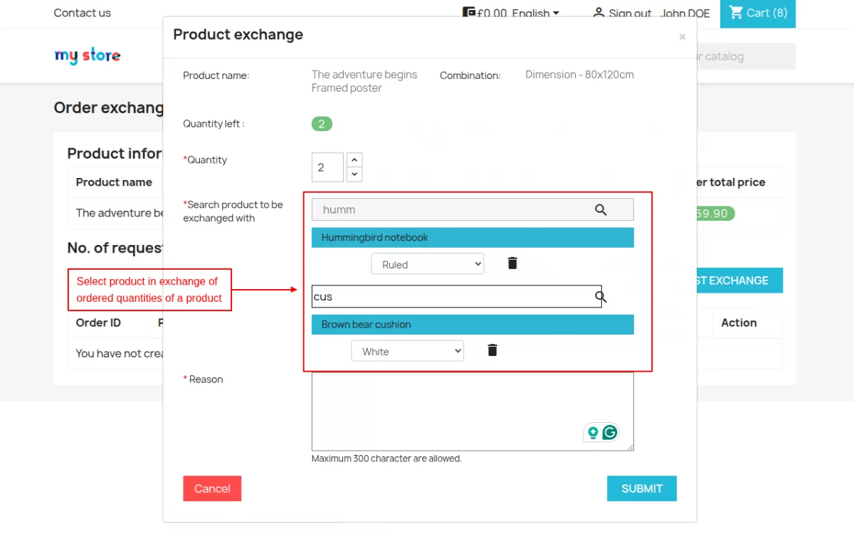 exchange product