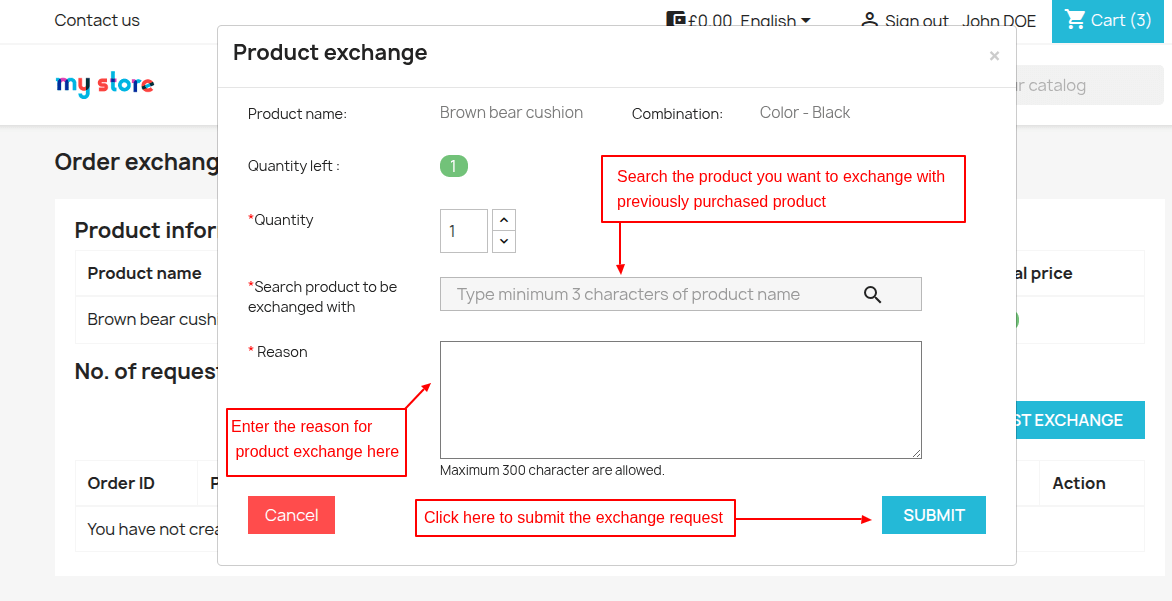 exchange product