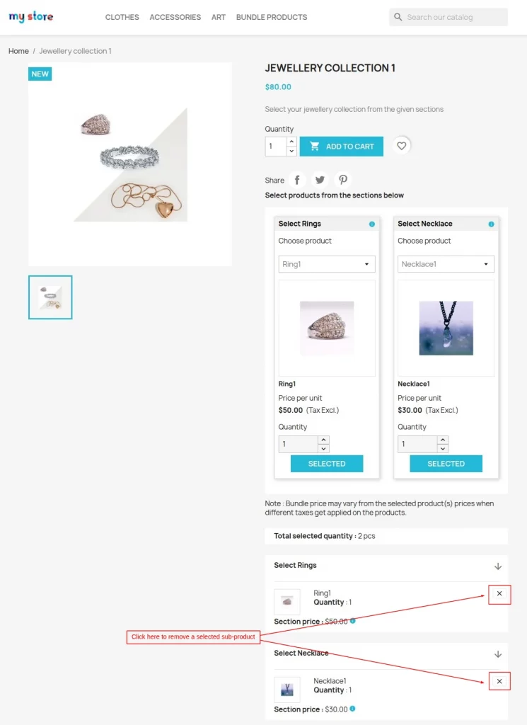 Allow unselect of selected products from listing
