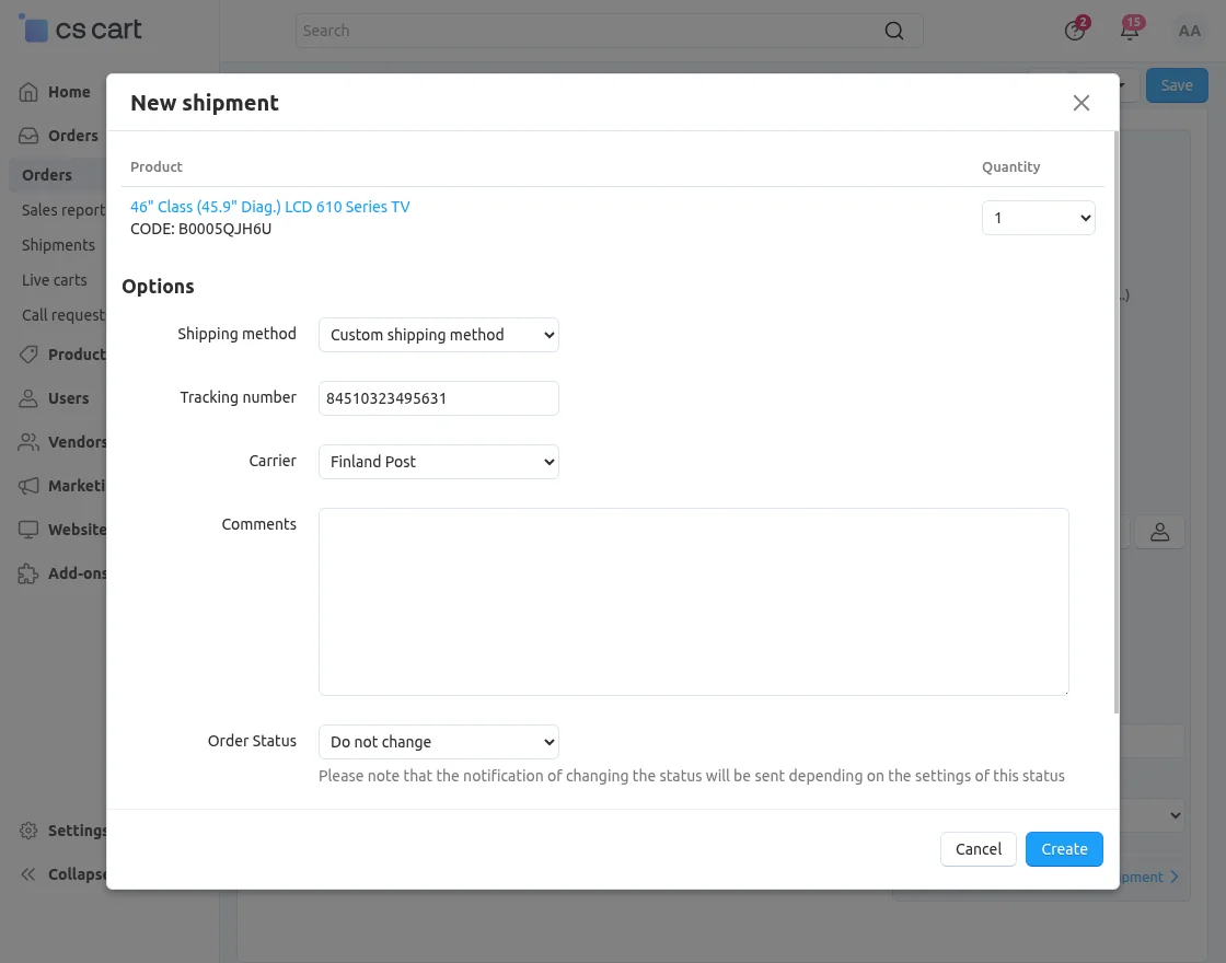 cs-cart-create-new-shipment