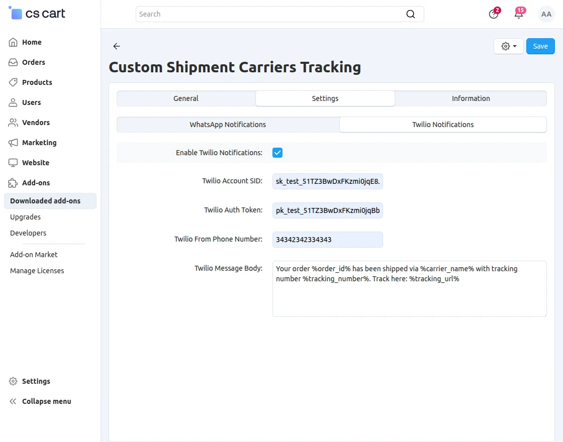 custom-shipment-carriers-tracking-twillio-notification