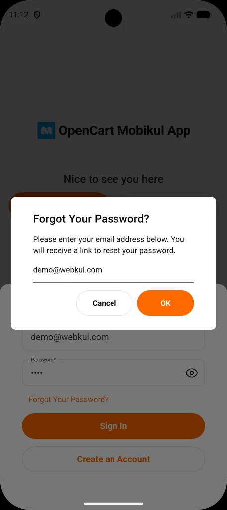 Forget password