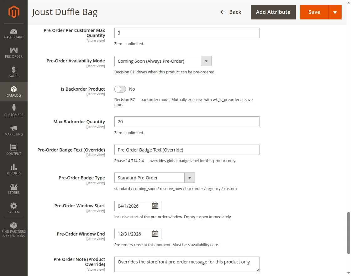 preorder-product-config
