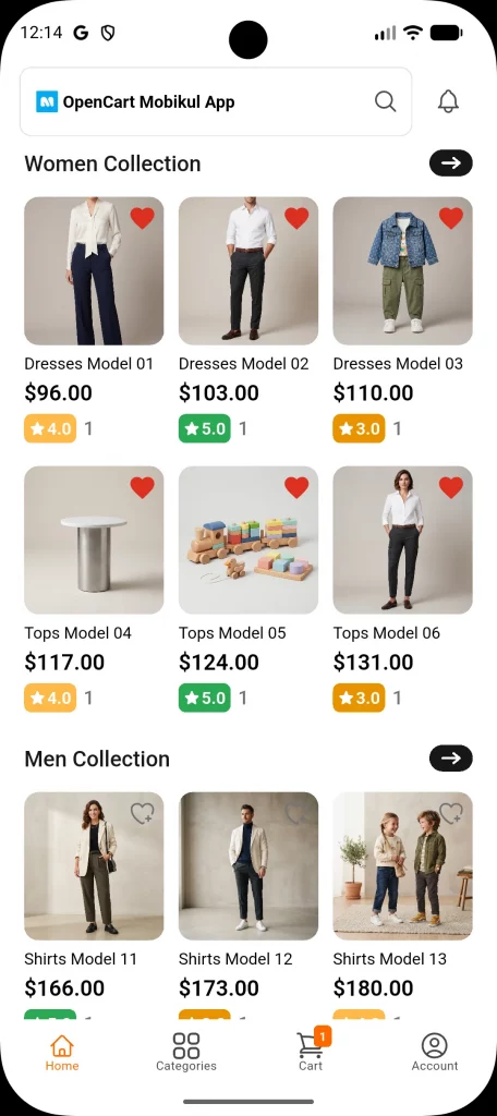 all brand and categorys section