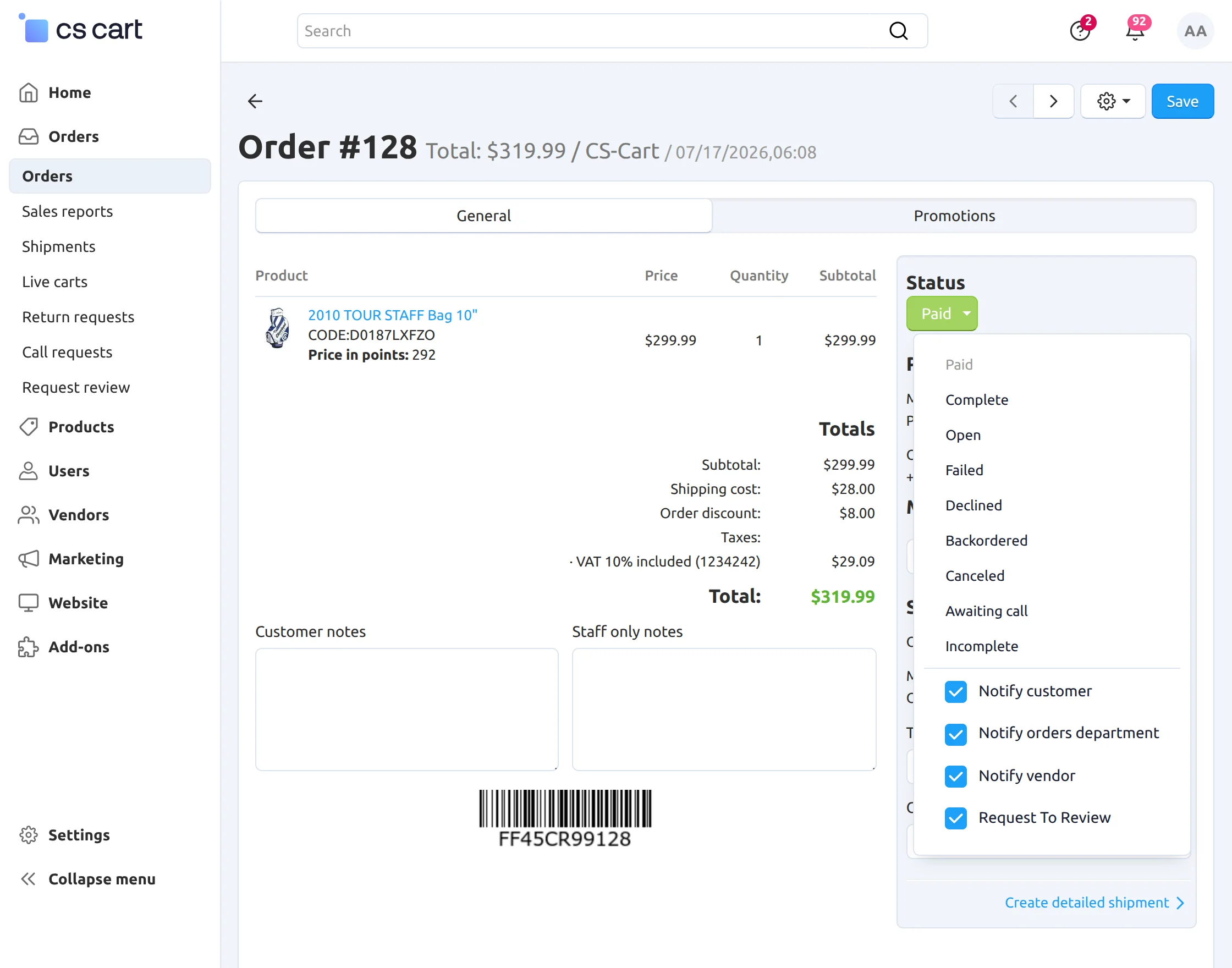f-select-order-status-from-order-page