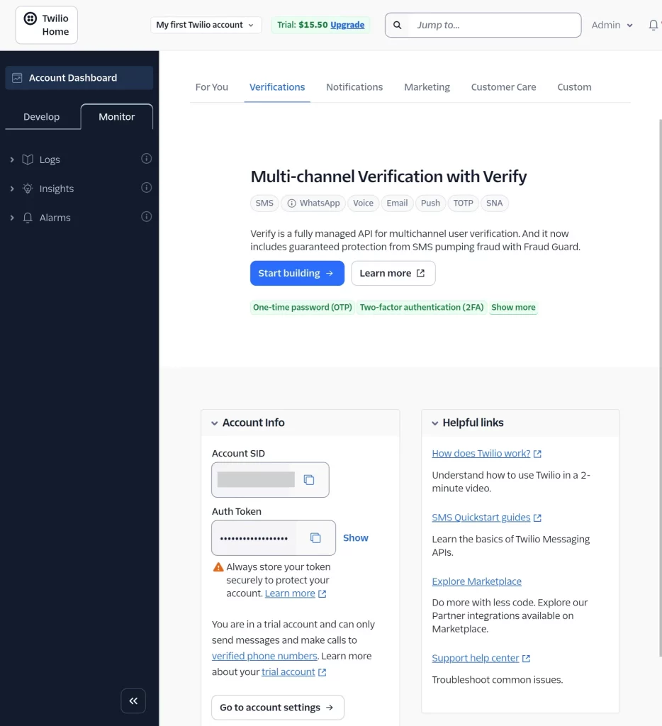 twilio-account-info
