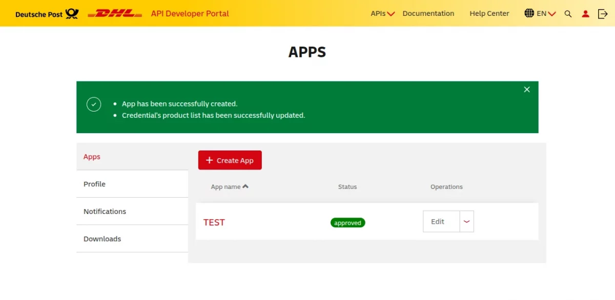App Created Successfully