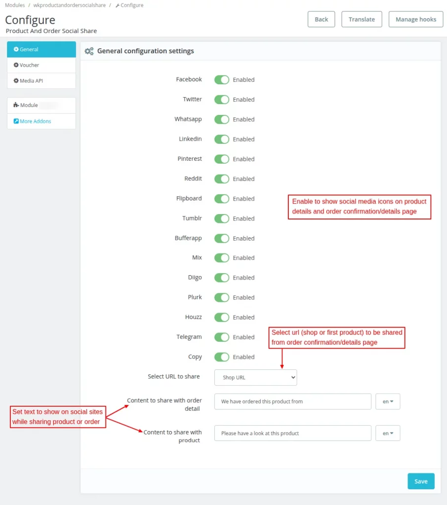 General Settings