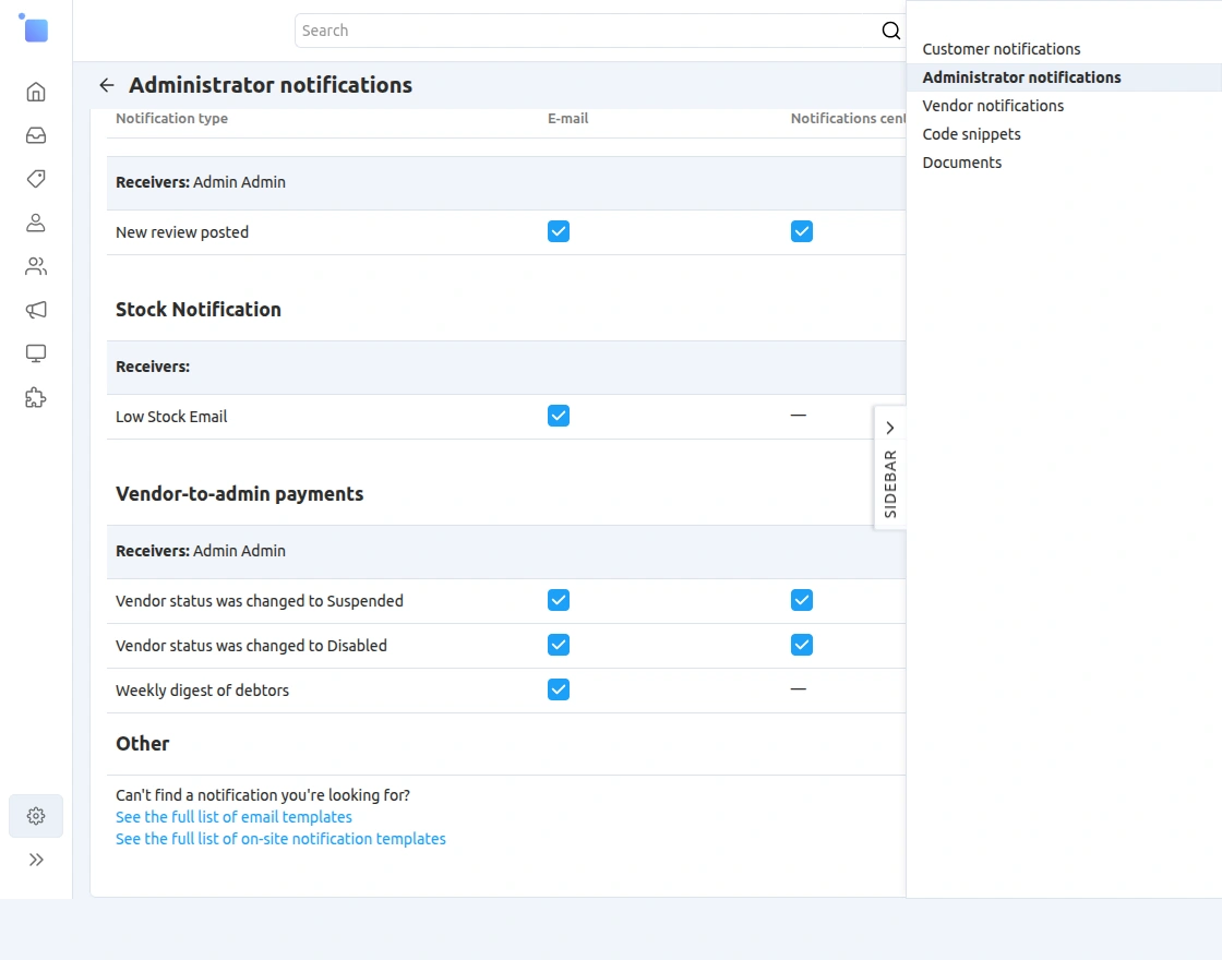 email stock notification