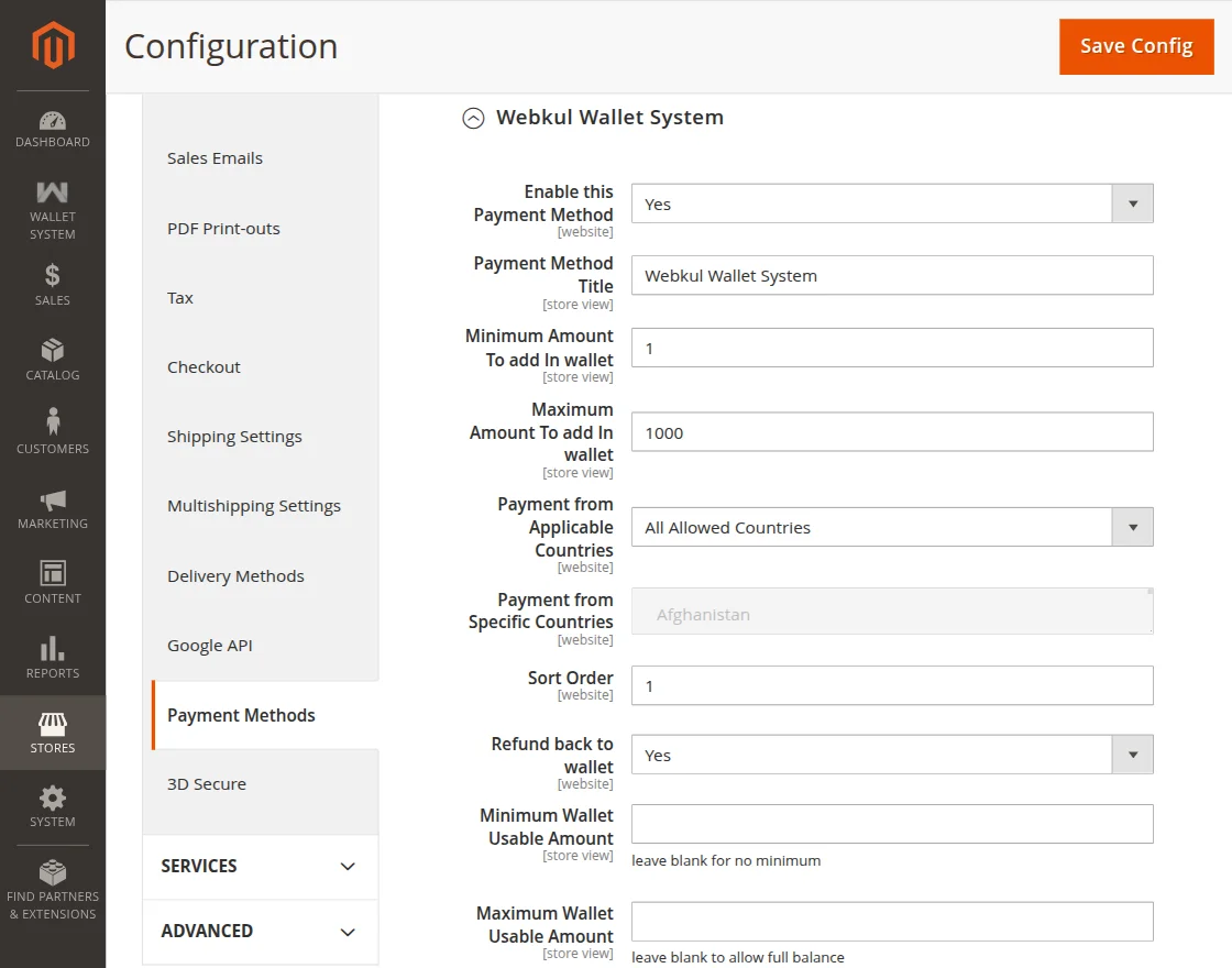 configuration