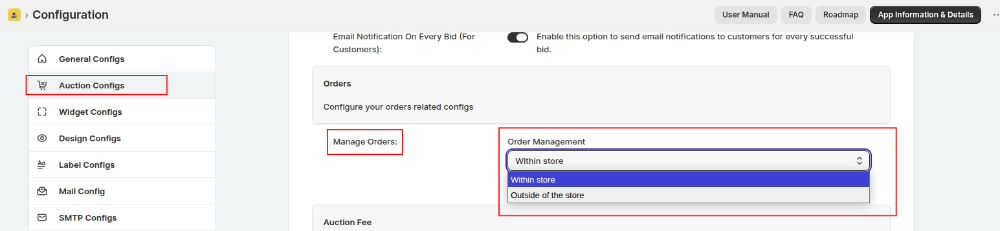 manage order