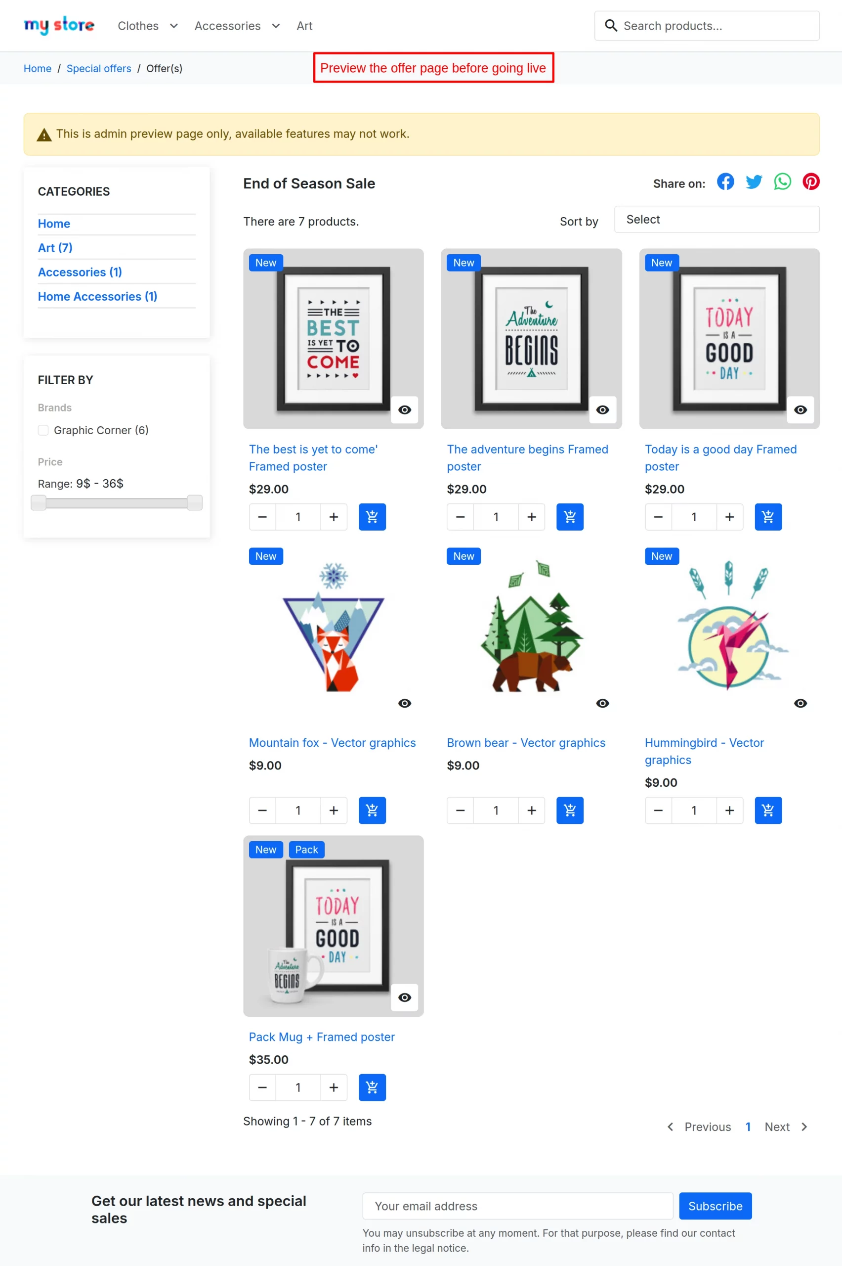 preview offer