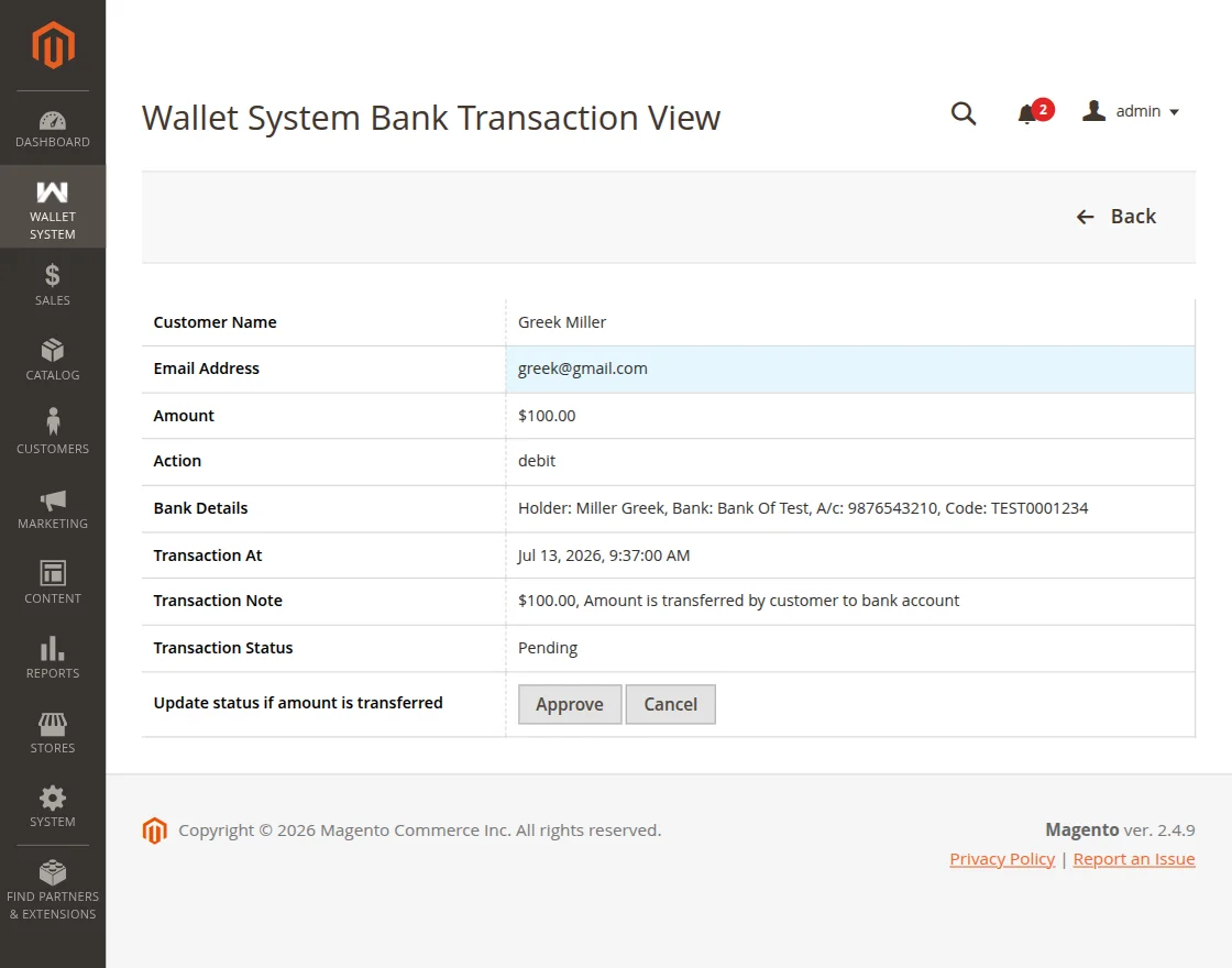 View Transaction