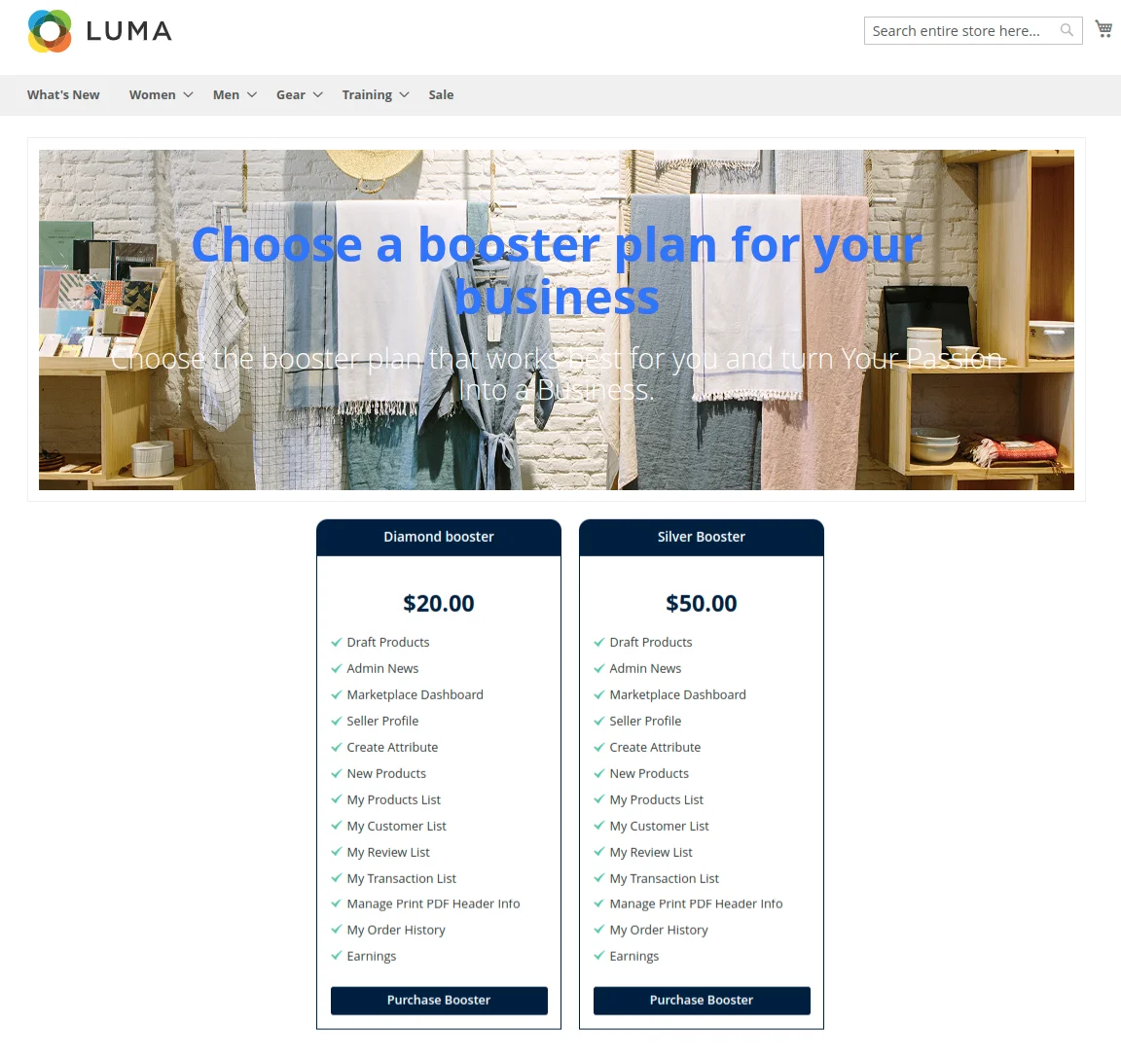 Purchased Seller Membership Boosters