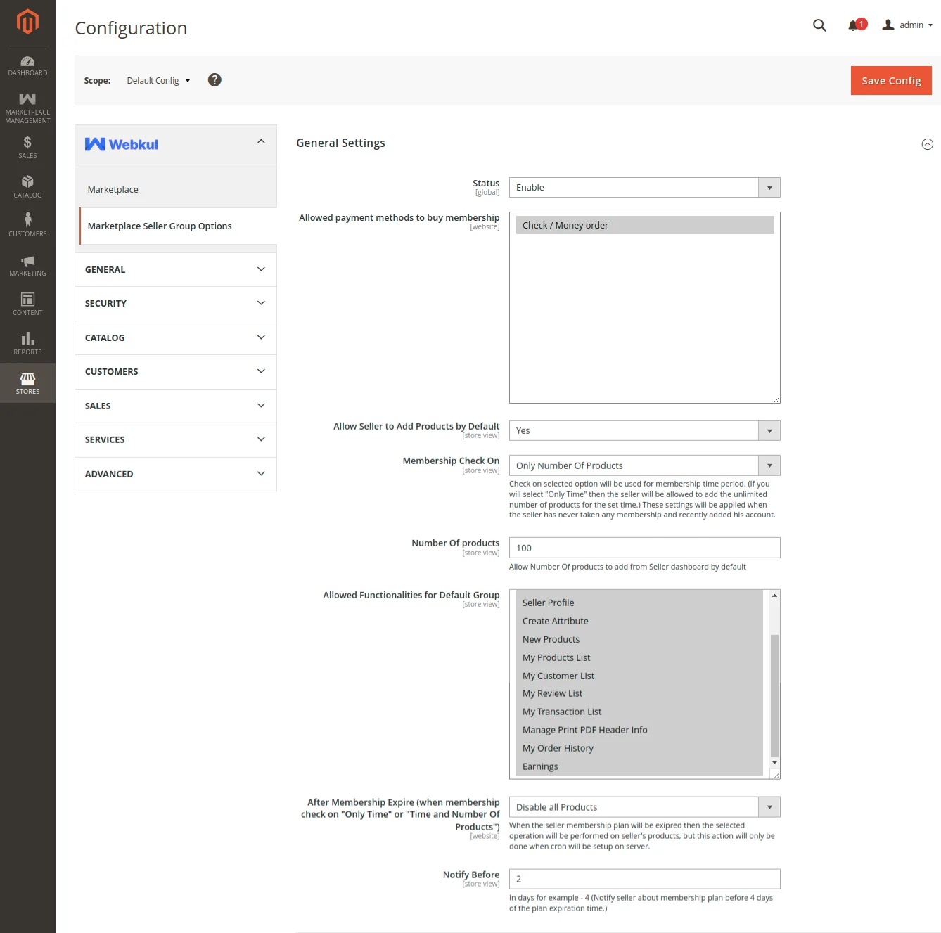 Magento 2 Marketplace Seller Groups