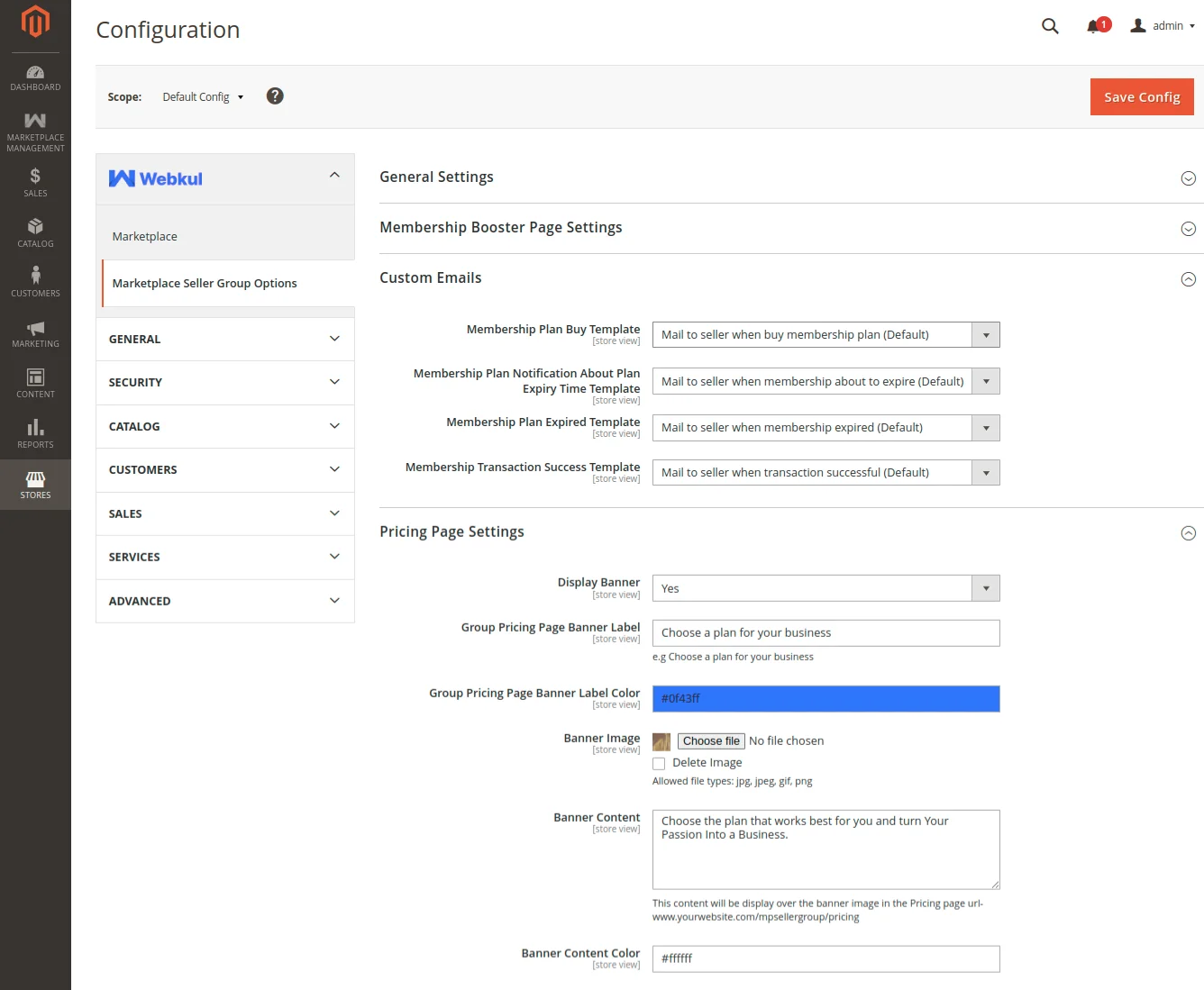 Magento 2 Marketplace Seller Groups