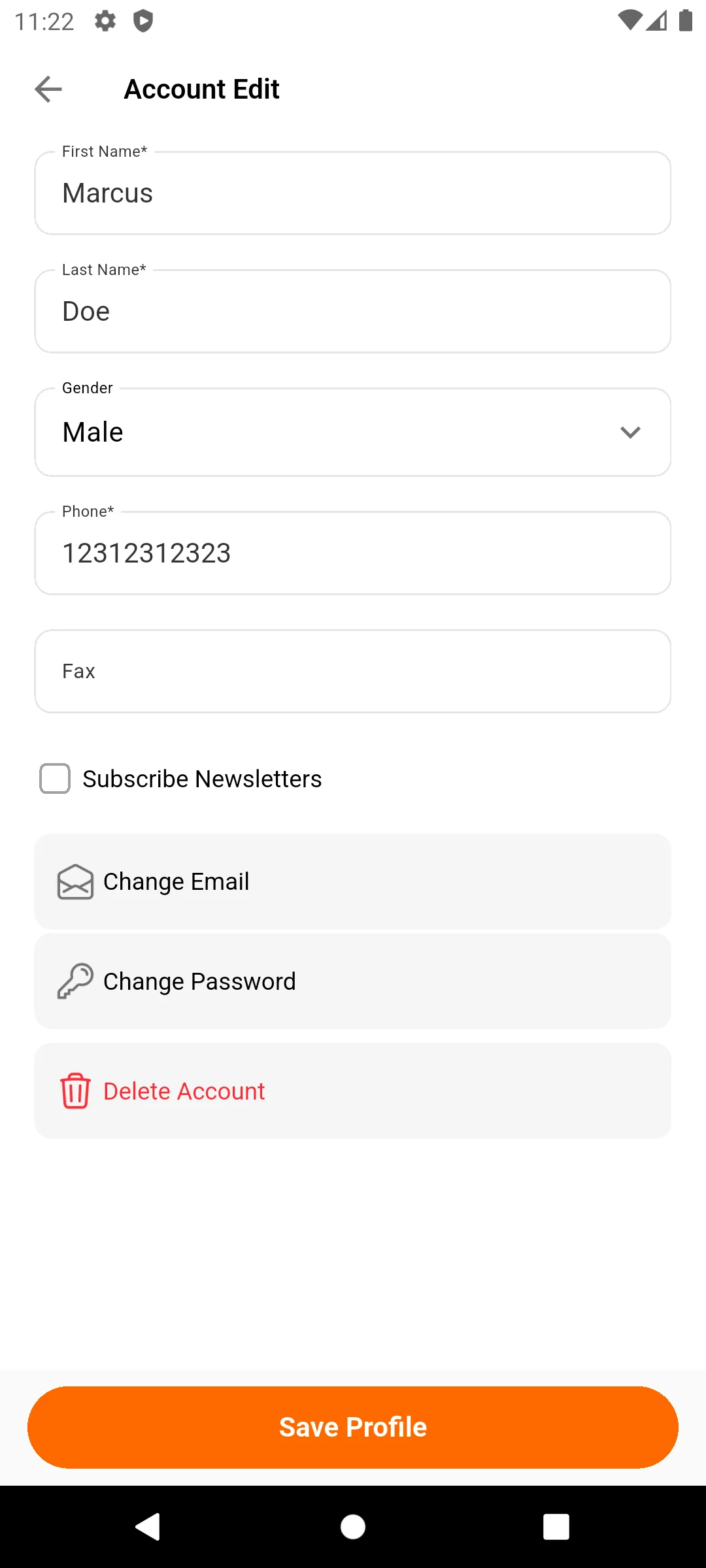 Account Info