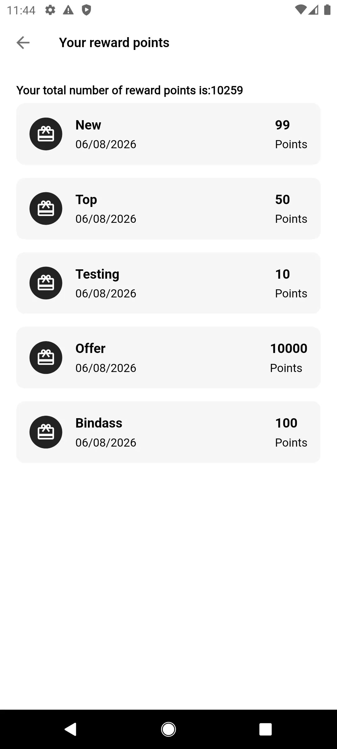 Reward point