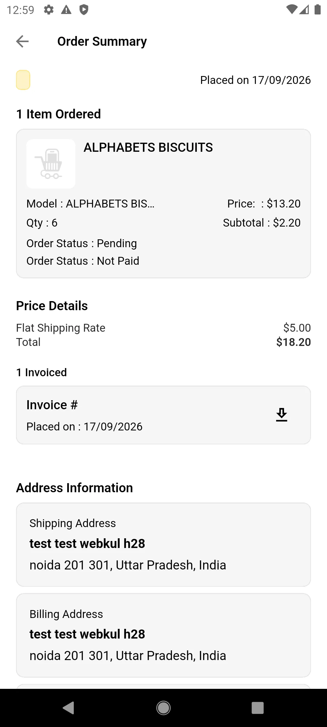 Order Summary
