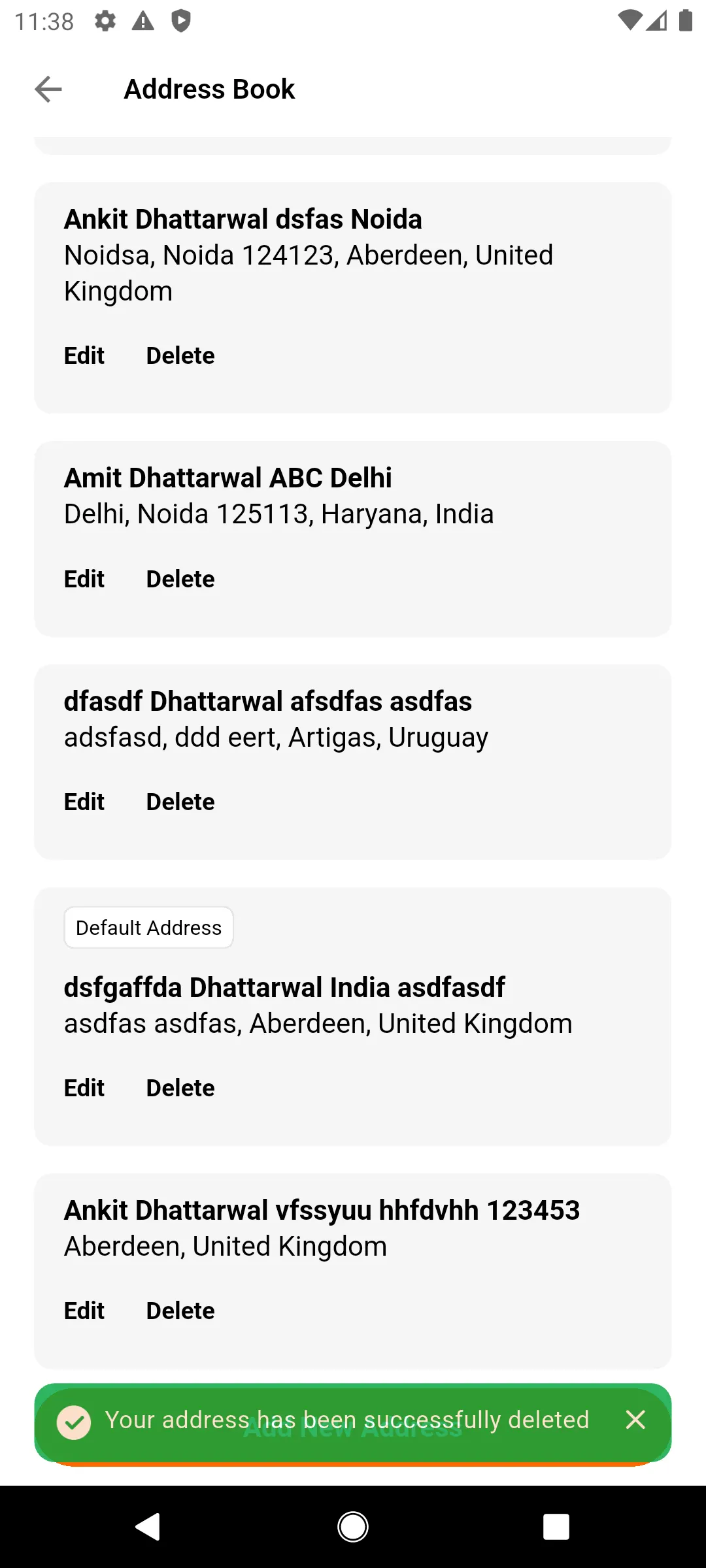 Address Deleated