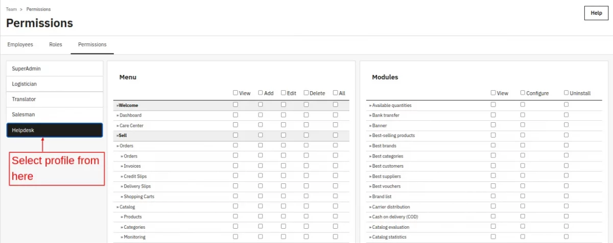 selectprofile