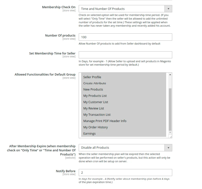 Magento 2 Marketplace Seller Groups