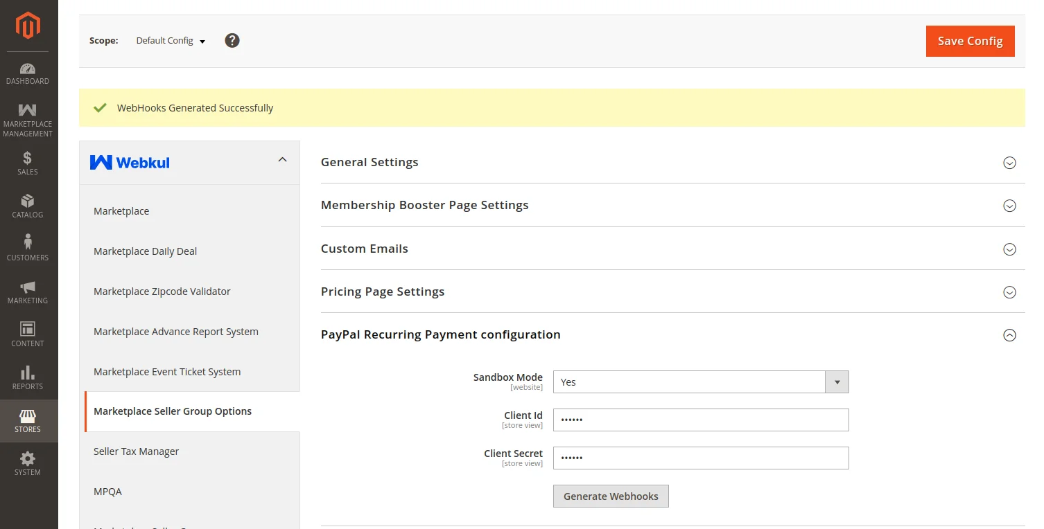 Magento 2 Marketplace Seller Groups