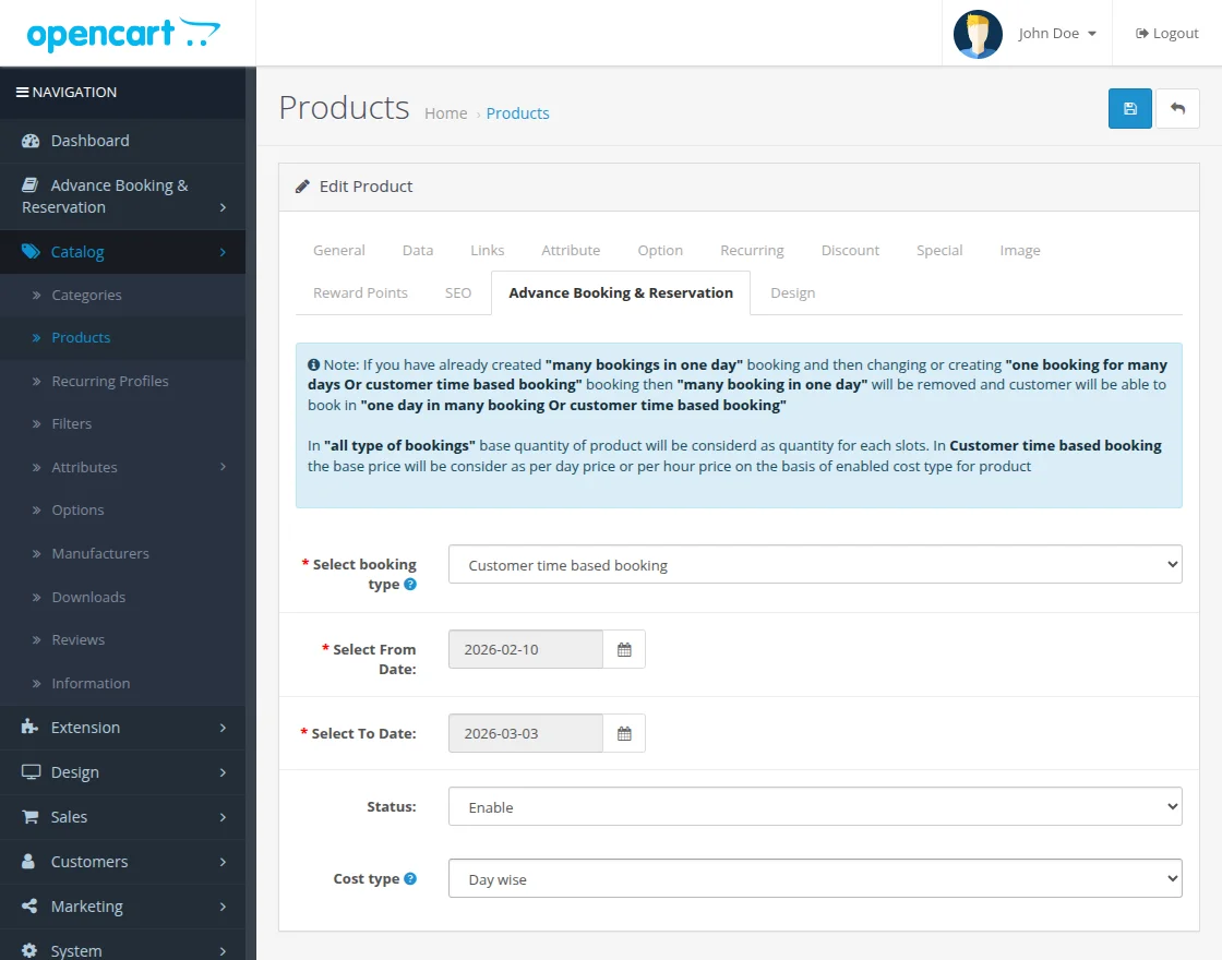customer time based booking