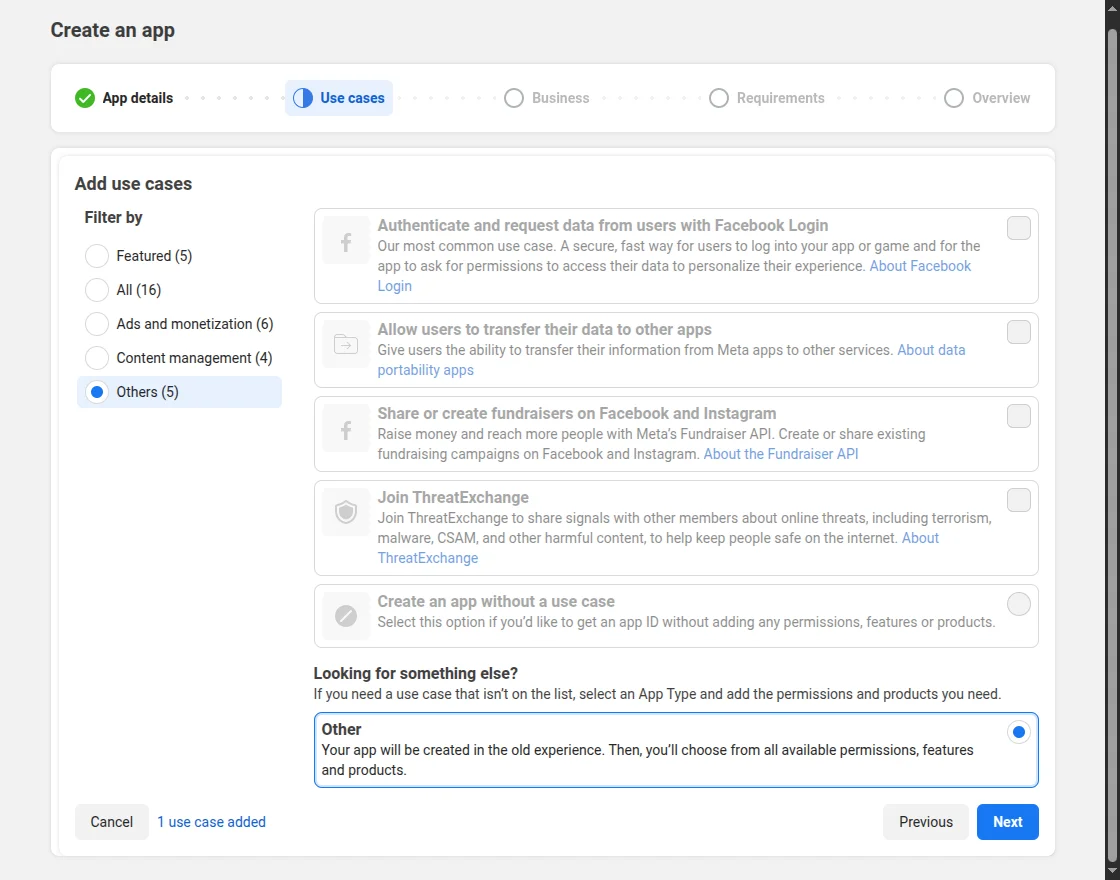 facebook-developer-configuration