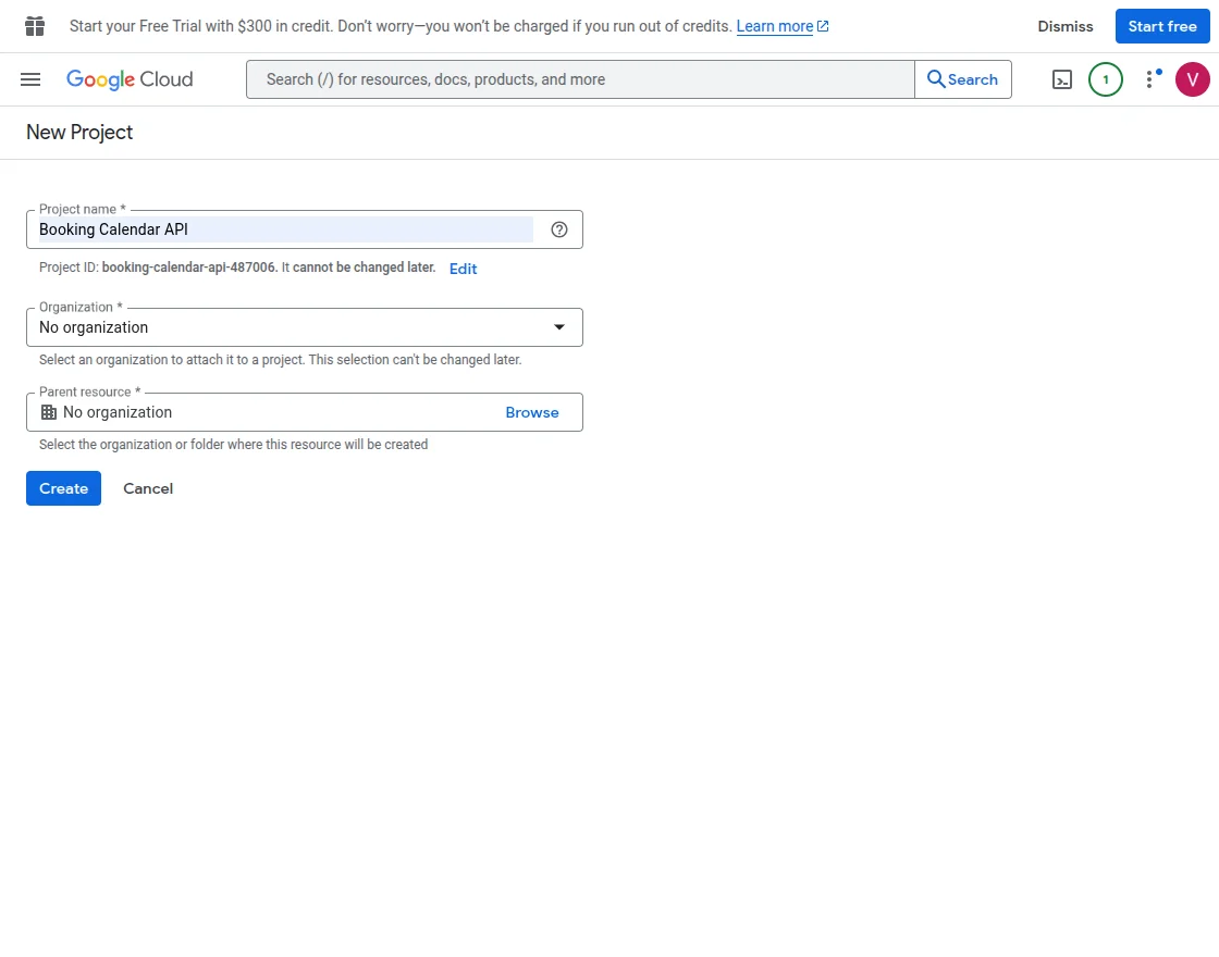 google-create-project