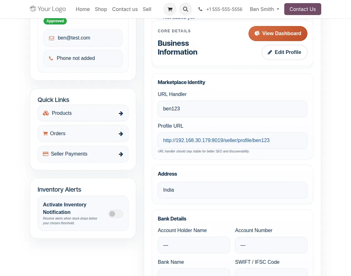 portal seller profile
