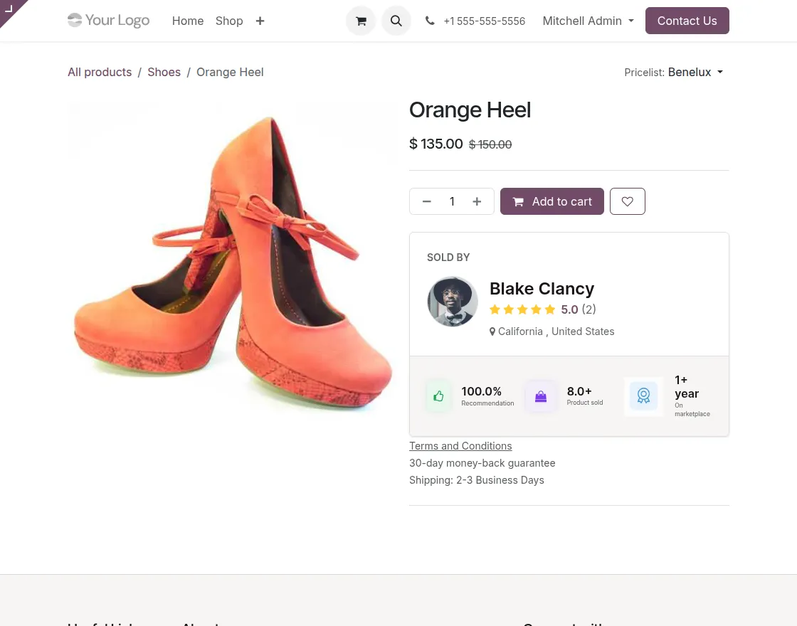 product page