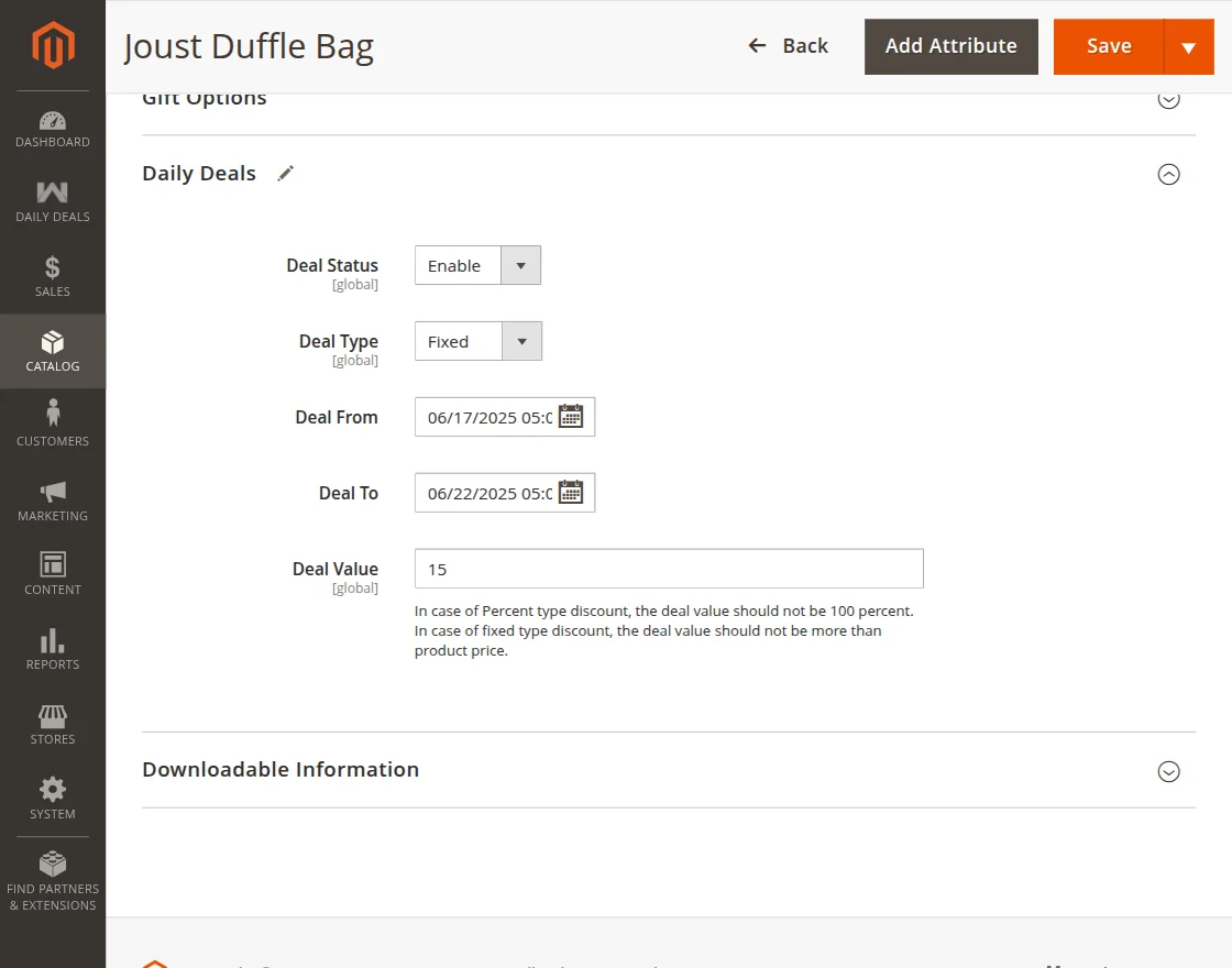 webkul-magento2-daily-deals-product-creation-page