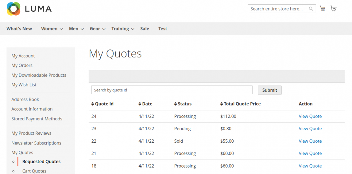Guide for Quote System for Magento 2