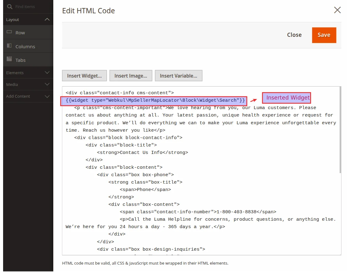 webkul-magento 2-seller-locator-edit-block-widget added