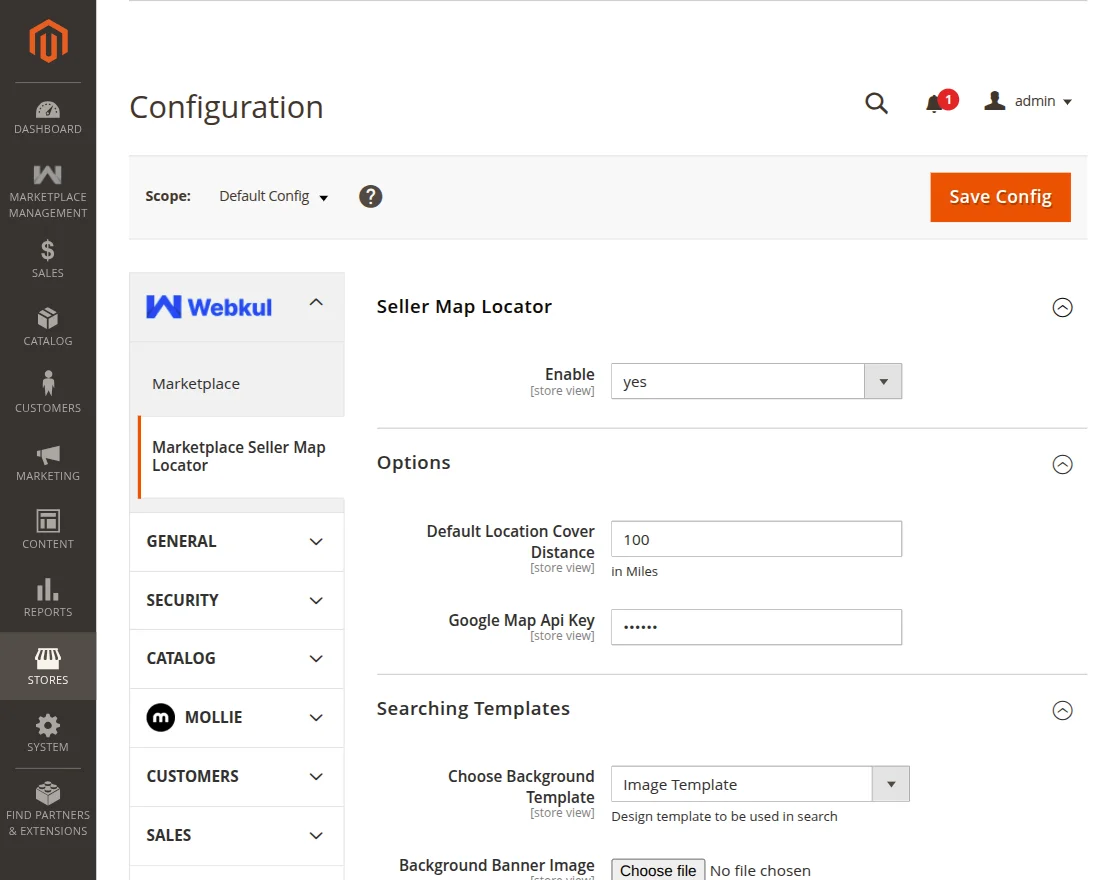 seller-map-locator-admin-configuration