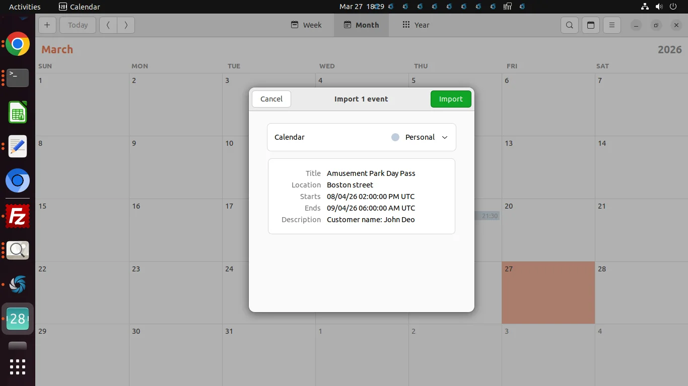 CS-Cart calendar invite