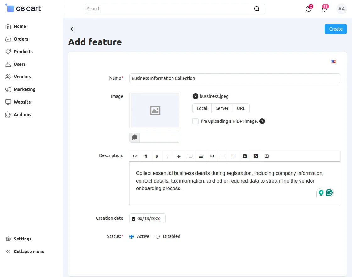 CS-Cart add features