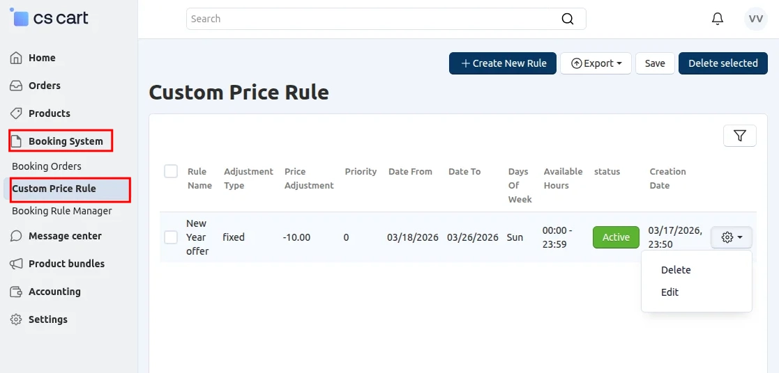 CS-Cart custom price rule