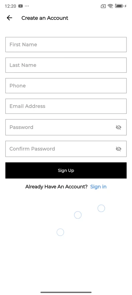 create an account