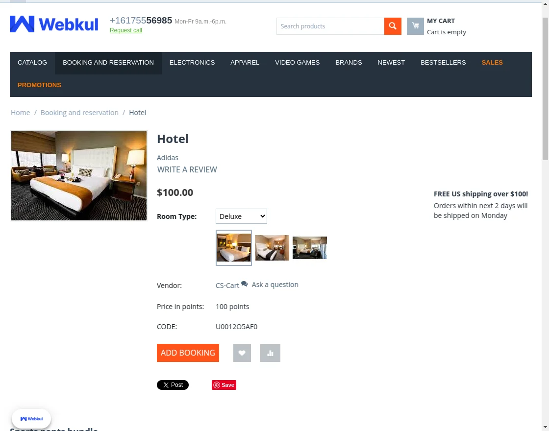 hotel product preview